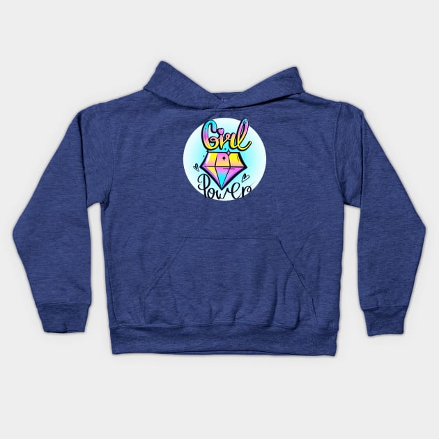 Girl Power Quote Girly Inspiration Positive Quote Kids Hoodie by Squeak Art